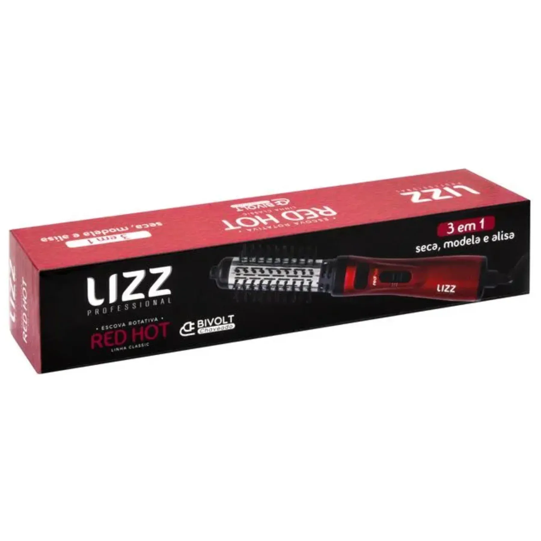 Escova Rotativa Red Hot 900W Bivolt Lizz Pro -3-